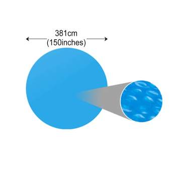  Treibende Runde PE Pool-Solarplane 381 cm Blau