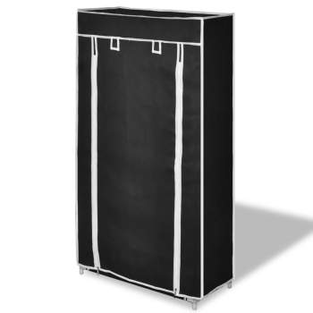 Preview: Schuhschrank Schuhregal Schuhablage 5 Schicht 58 x 28 x 106 cm Schwarz