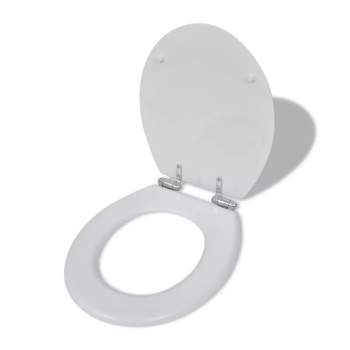  Toilettensitz MDF Deckel mit Absenkautomatik Design Weiß