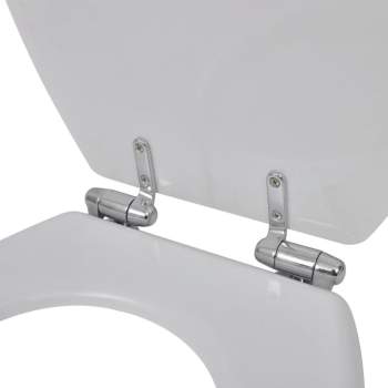  Toilettensitz MDF Deckel mit Absenkautomatik Design Weiß
