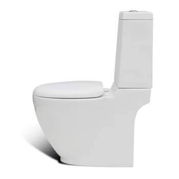  Stand-WC & Bidet Set Weiß Keramik