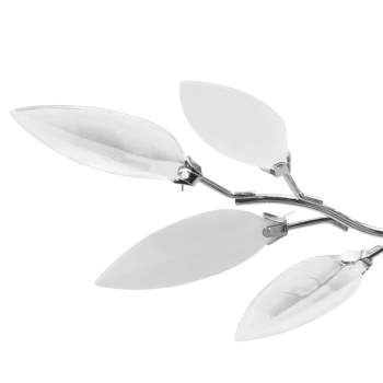  Deckenleuchte Weiße & Klare Acrylglas-Blätter 3 × E14-Lampen
