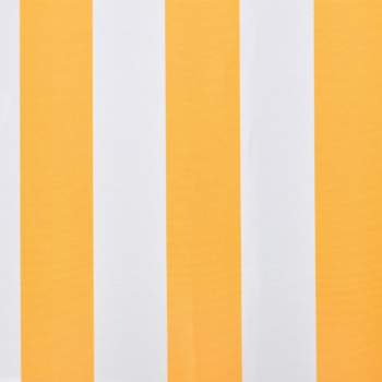  Markisenbespannung Canvas Gelb & Weiß 4x3 m (ohne Rahmen)