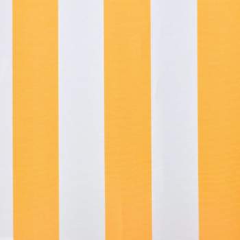  Markisenbespannung Canvas Gelb & Weiß 6x3 m (ohne Rahmen)
