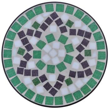  Beistelltisch Mosaik Grün und Weiß