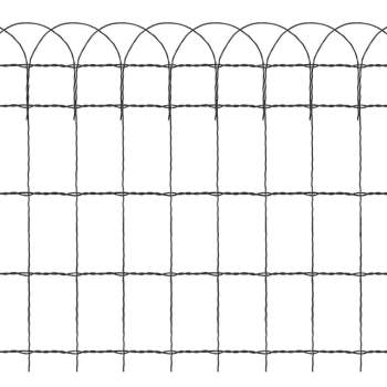  Beetzaun Pulverbeschichtetes Eisen 25×0,65 m