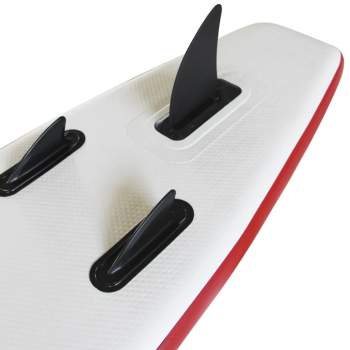 Stand Up Paddle Surfboard aufblasbar Rot und Weiß  