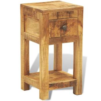  Nachttisch mit 1 Schublade Massivholz Mango 