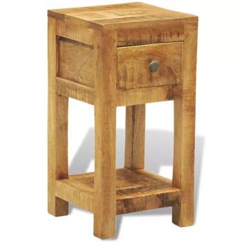  Nachttisch mit 1 Schublade Massivholz Mango 