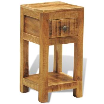  Nachttisch mit 1 Schublade Massivholz Mango 
