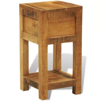  Nachttisch mit 1 Schublade Massivholz Mango 