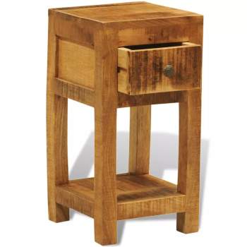  Nachttisch mit 1 Schublade Massivholz Mango 