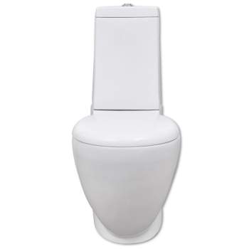 Keramik Toilette & Bidet Set weiß