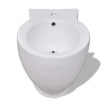 Keramik Toilette & Bidet Set weiß