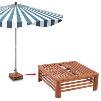 Sonnenschirm-Standfußverkleidung aus Holz