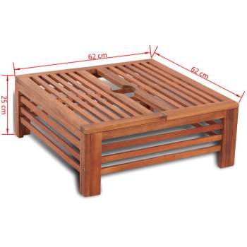 Sonnenschirm-Standfußverkleidung aus Holz