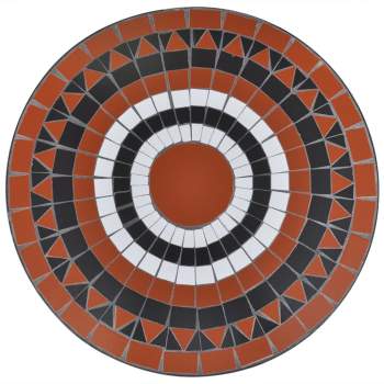 Mosaiktisch 60 cm Terrakotta/Weiß