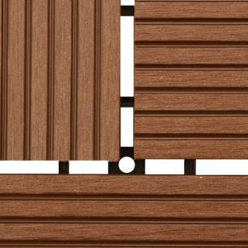 Braune Terrassenfliesen 11 Stk. 30 x 30 cm WPC 1 qm