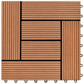 Braune Terrassenfliesen 11 Stk. 30 x 30 cm WPC 1 qm
