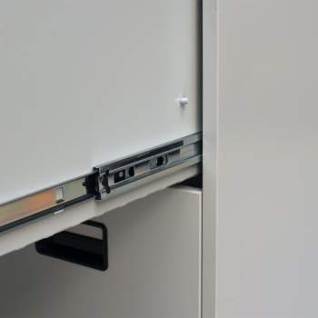 Preview:  Registerschrank mit 3 Schubladen Grau 102,5 cm Stahl