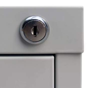 Preview:  Registerschrank mit 3 Schubladen Grau 102,5 cm Stahl