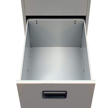  Registerschrank mit 3 Schubladen Grau 102,5 cm Stahl