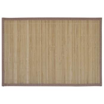 6 Bambus-Platzdeckchen 30 x 45 cm Braun
