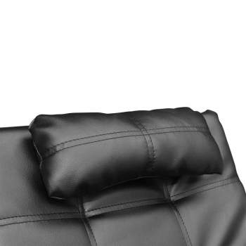  Chaiselongue mit Kissen Kunstleder Schwarz 