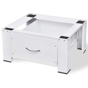  Waschmaschinen-Untergestell mit Schublade Weiß