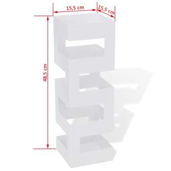 Schirmständer Schirmhalter Gehstock Stahl quadratisch weiß 48,5 cm