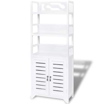 Badezimmerschrank Albuquerque Holz Weiß 46x24x117,5 cm - sinni.ch