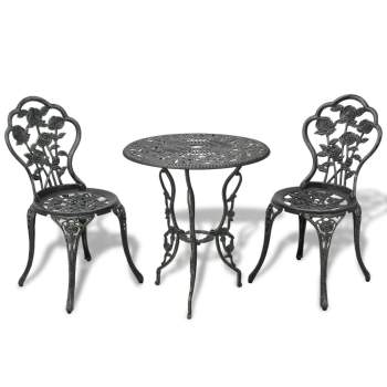  3-tlg. Bistro-Set Aluminiumguss Grün