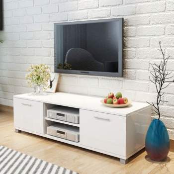  TV-Schrank Hochglanz-Weiß 120x40,5x35 cm