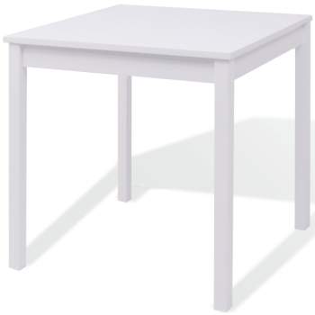  Dreiteiliges Esstisch-Set Pinienholz Weiß