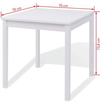  Fünfteiliges Esstisch-Set Pinienholz Weiß