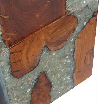  Hocker Teak Harz 30x30x40 cm