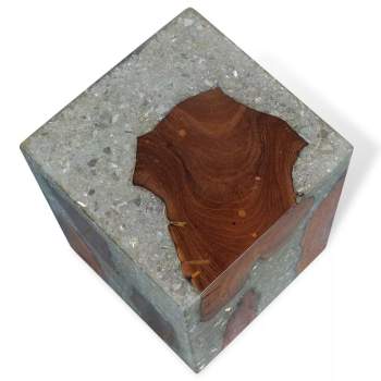  Hocker Teak Harz 30x30x40 cm