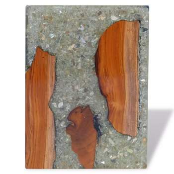  Hocker Teak Harz 30x30x40 cm
