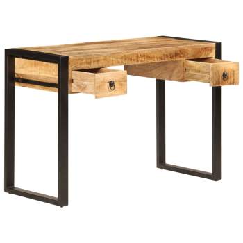  Schreibtisch mit 2 Schubladen 110 x 50 x 77 cm Mangoholz Massiv