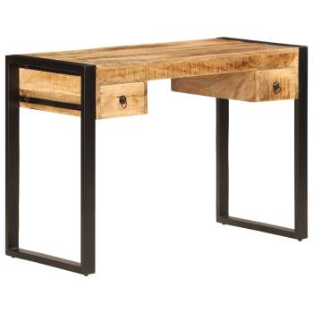  Schreibtisch mit 2 Schubladen 110 x 50 x 77 cm Mangoholz Massiv