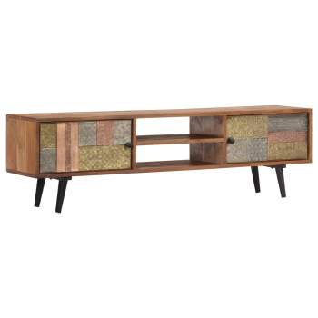  TV-Schrank 140×30×40 cm Massivholz Akazie