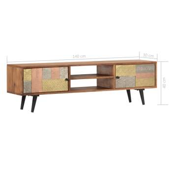  TV-Schrank 140×30×40 cm Massivholz Akazie