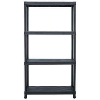  Lagerregal Schwarz 100 kg 60 x 30 x 138 cm Kunststoff