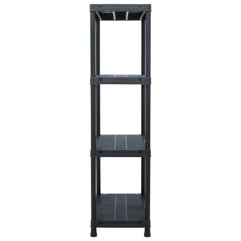  Lagerregal Schwarz 100 kg 60 x 30 x 138 cm Kunststoff