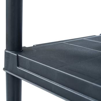  Lagerregal Schwarz 100 kg 60 x 30 x 138 cm Kunststoff