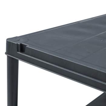  Lagerregal Schwarz 100 kg 60 x 30 x 138 cm Kunststoff