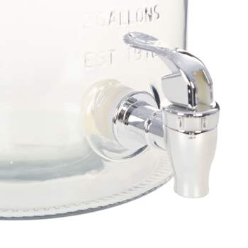  Wasserspender XXL mit Zapfhahn Transparent 8 L Glas