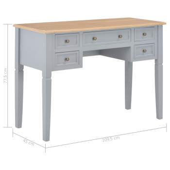  Schreibtisch Grau 109,5 x 45 x 77,5 cm Holz