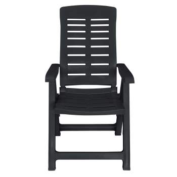  9-tlg. Garten-Essgruppe Kunststoff Anthrazit