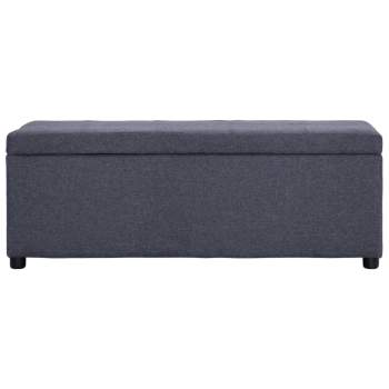  Bank mit Staufach 116 cm Dunkelgrau Polyester 